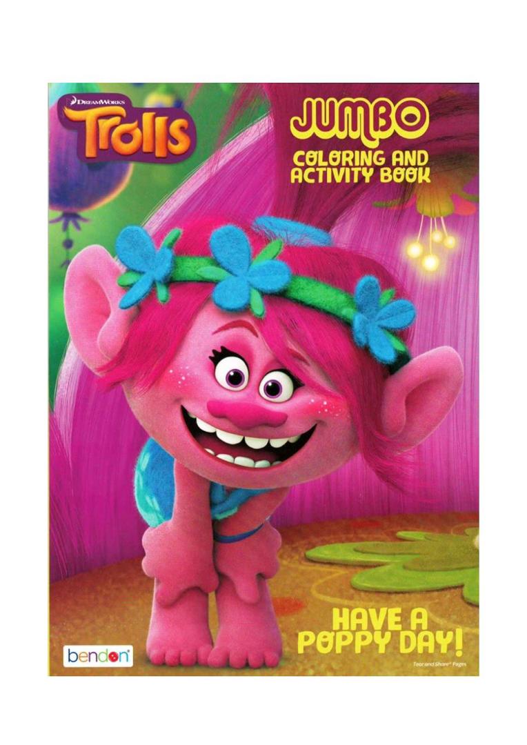 JUMBO COLORING ACTIVITY BOOK TROLLS Toychopper