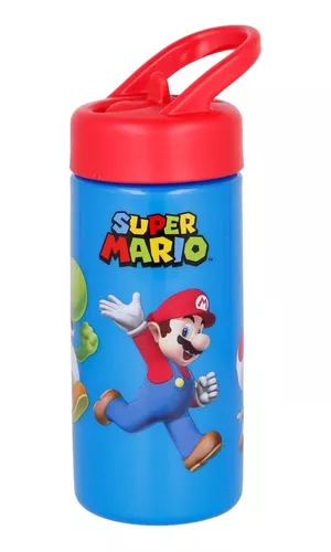 Botella Térmica Infantil Thermos Con Personajes - Premium Color Plateado  Mario Bros