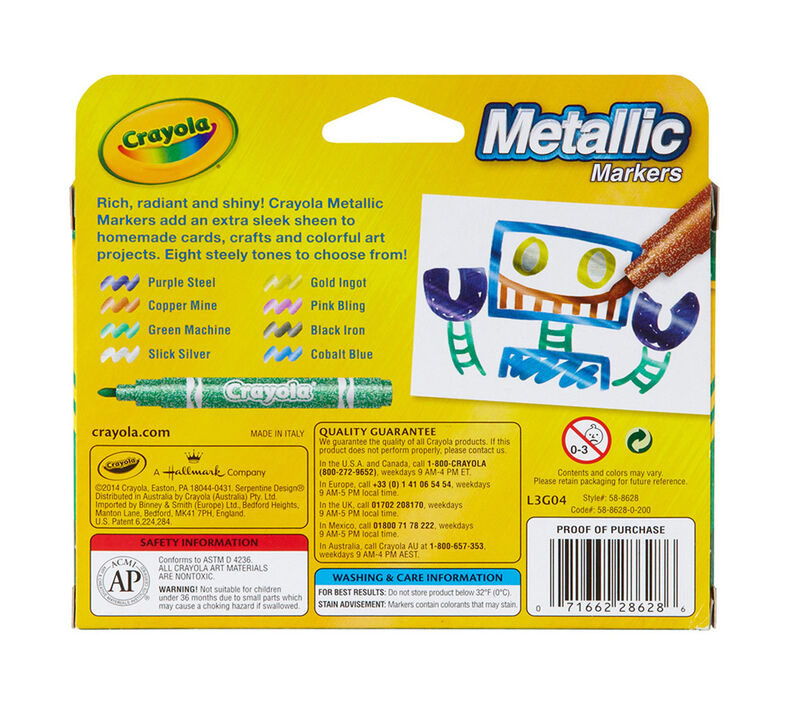MARCADORES METALICOS 8 UNIDADES - CRAYOLA - Imagen 3