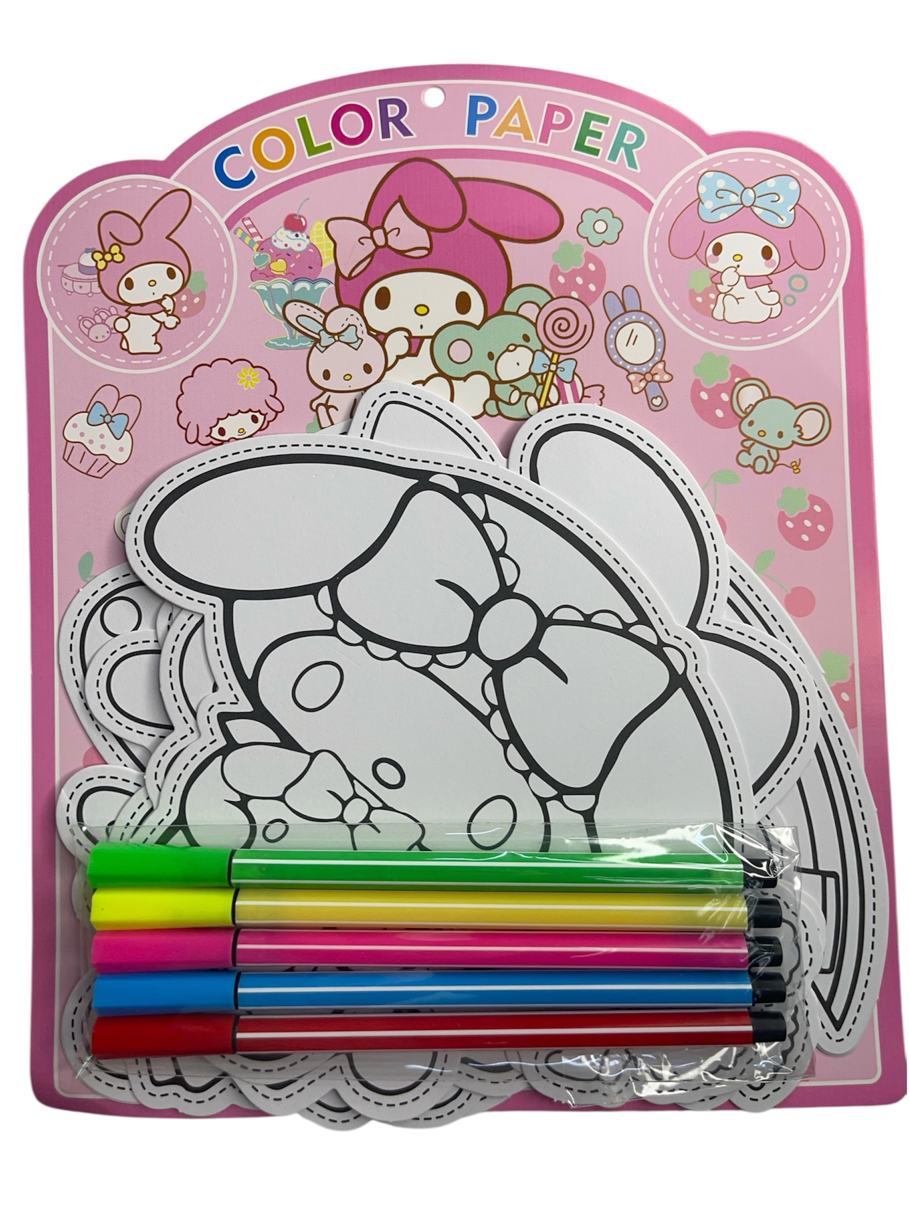PACK DE 12 DIBUJOS (INCLUYE MARCADORES) - SANRIO