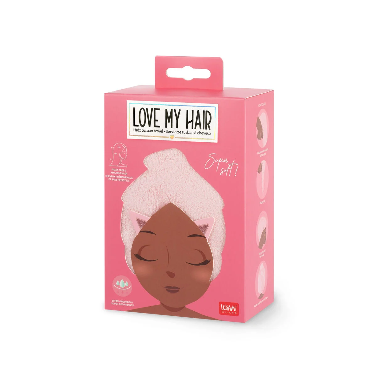 TOALLA PARA EL PELO EN FORMA DE TURBANTE - LEGAMI