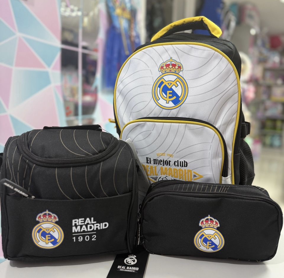 SET ESCOLAR DE TRES PIEZAS - REAL MADRID