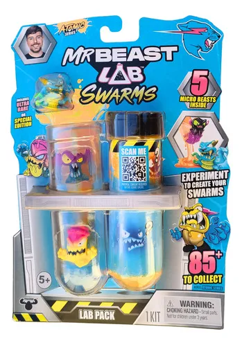 PACK 5  FIGURAS ATOMIC LABORATORIO MR BEAST