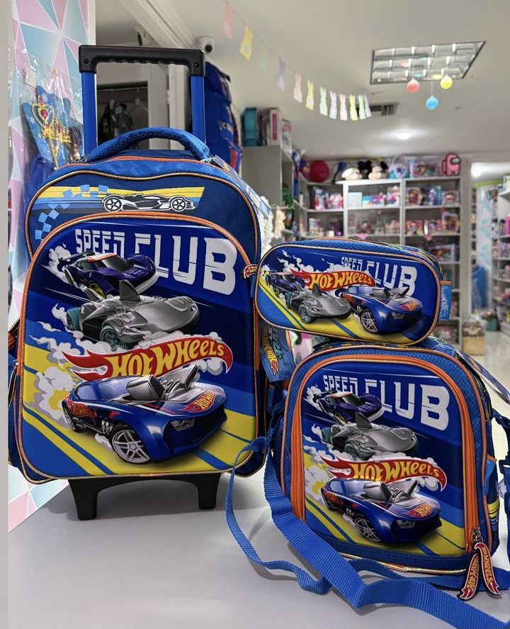 SET ESCOLAR DE TRES PIEZAS - HOT WHEELS