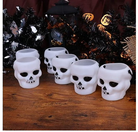 MINI CESTAS DE ESQUELETOS 6 PCS HALLOWEEN