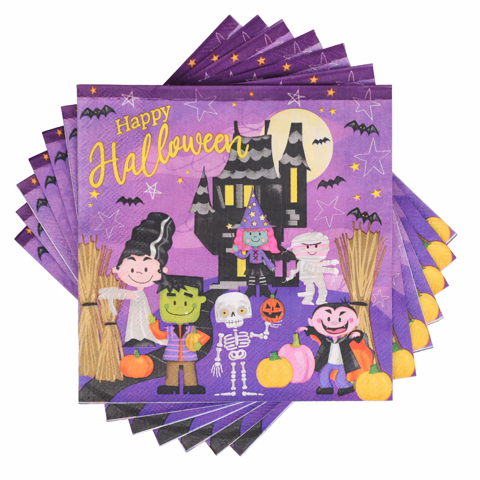 SERVILLETAS DECORATIVAS PARA FESTEJAR HALLOWEEN